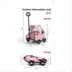 Foldable Hand Pushchair Stroller for Small Dogs, Cats & Puppies