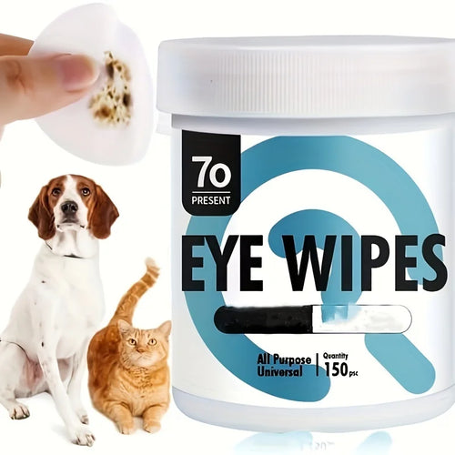 Pet Eye & Ear Wipes — 150-Count Pre-Moistened Cleaning Pads