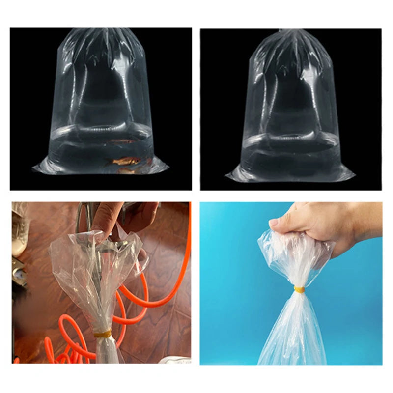Aquarium Live Fish Transport Breather Bags (50-Pack, Inflatable, Leak-Proof PE)