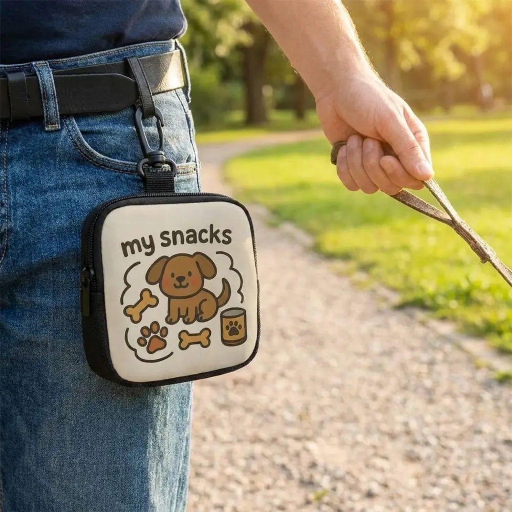 Dog Treat Pouch with Transparent Window (Zipper, Waterproof)