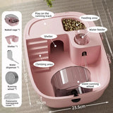 Transparent Hamster Habitat — Mini Villa-Style Small Pet Cage