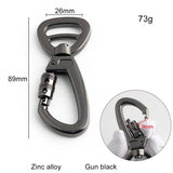Swivel Locking Carabiner Clip — Auto-Lock Hook for Pet Leashes & Keychains