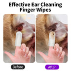 Pet Ear Cleaning Finger Wipes — Removes Ear Mites & Dirt for Cats & Dogs