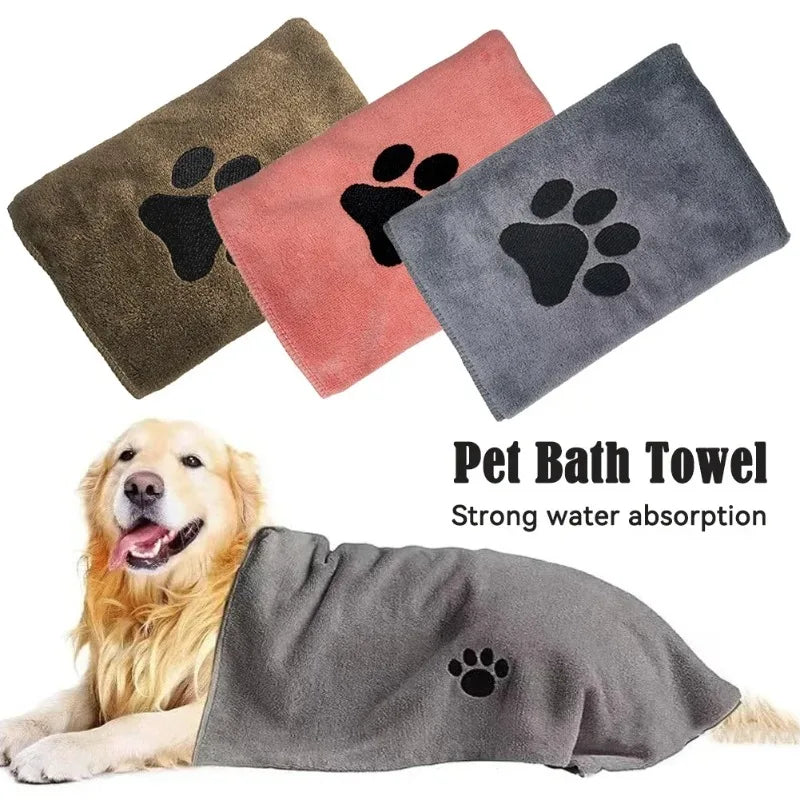 Microfiber Pet Bath Towel — Super Soft Absorbent Towel for Dogs & Cats