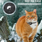 AirTag Collar Silicone Sleeve — Reflective Tracker Holder with Bell