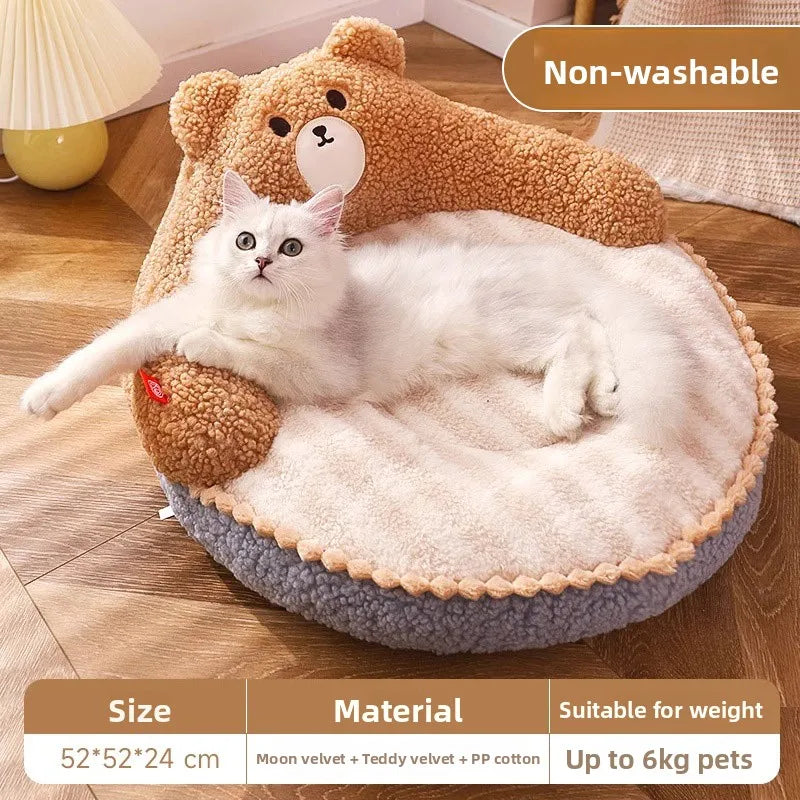 Plush Faux Fur Pet Cushion for Sofas & Beds