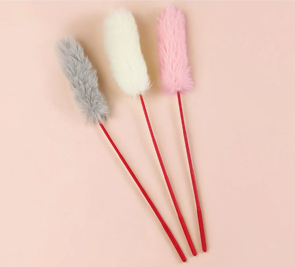 Feather & Bell Collar Teaser Sticks — Self-Play Cat Toy, 10-Pack