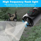 Ultrasonic 3-Head Dog Repellent & Trainer with Safety Light
