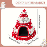 Christmas Tree Cat Bed (Knitted Warm Kitten & Puppy Nest)