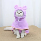 Hooded Dog Bathrobe — Adjustable Microfiber Coat for Bath & Winter