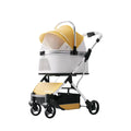 Multifunctional Foldable Pet Buggy with Detachable Carrier for Dogs