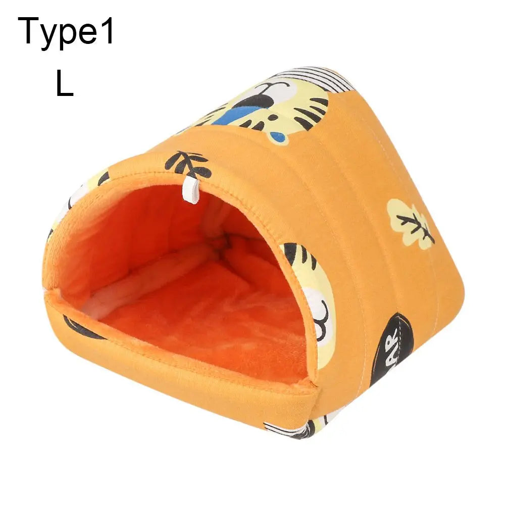 Cozy Small Pet Sleeping Bed — Warm Flannel Nest for Hamsters & Rabbits