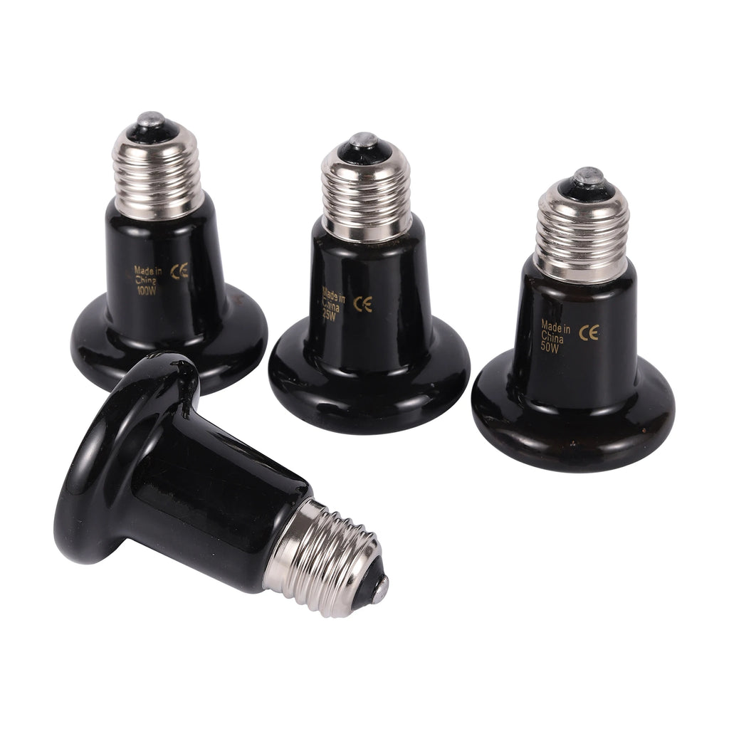 Ceramic Pet Heating Lamp — E27 Reptile Bulb for Tortoises, Snakes & Spiders
