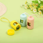 Candy Color Dog Poop Bag Holder (Plastic, Hanging Rope, Portable, Bright)