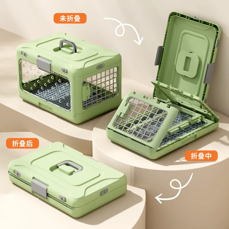 Foldable Airline Cat Carrier Box for Check-In & Car Travel