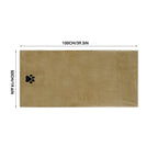 Embroidered Microfiber Pet Bath Towel — Soft, Absorbent, Doubles as Blanket