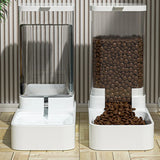 Gravity Pet Feeder & Water Bowl Set (Transparent, High Capacity)