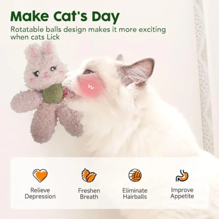 Plush Animal-Shaped Catnip Kicker Toy
