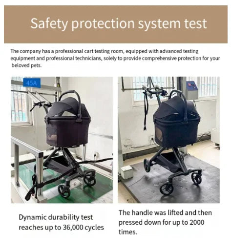 High-End Directional Pet Stroller with Separable Carrier Bag for Dogs & Cats