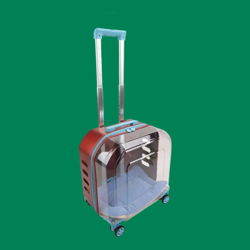 Translucent Portable Large-Capacity Pet Carrier & Aviation Travel Case for Cats
