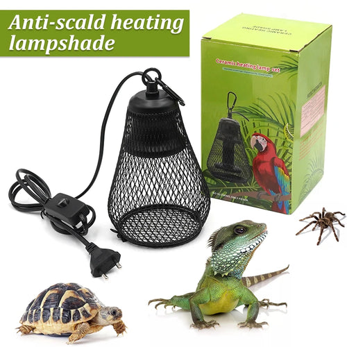 Ceramic Heat Emitter with Protective Cage Guard — All-in-One Reptile Heater