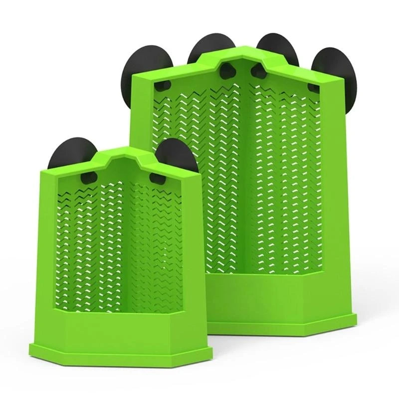 Suction Cup Corner Feeder — Wall-Mounted Feeding Dish for Reptiles