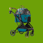 2-in-1 Foldable Pet Stroller & Carrier Travel System