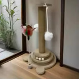 Tall Sisal Cat Scratching Post with Hanging Ball Toy