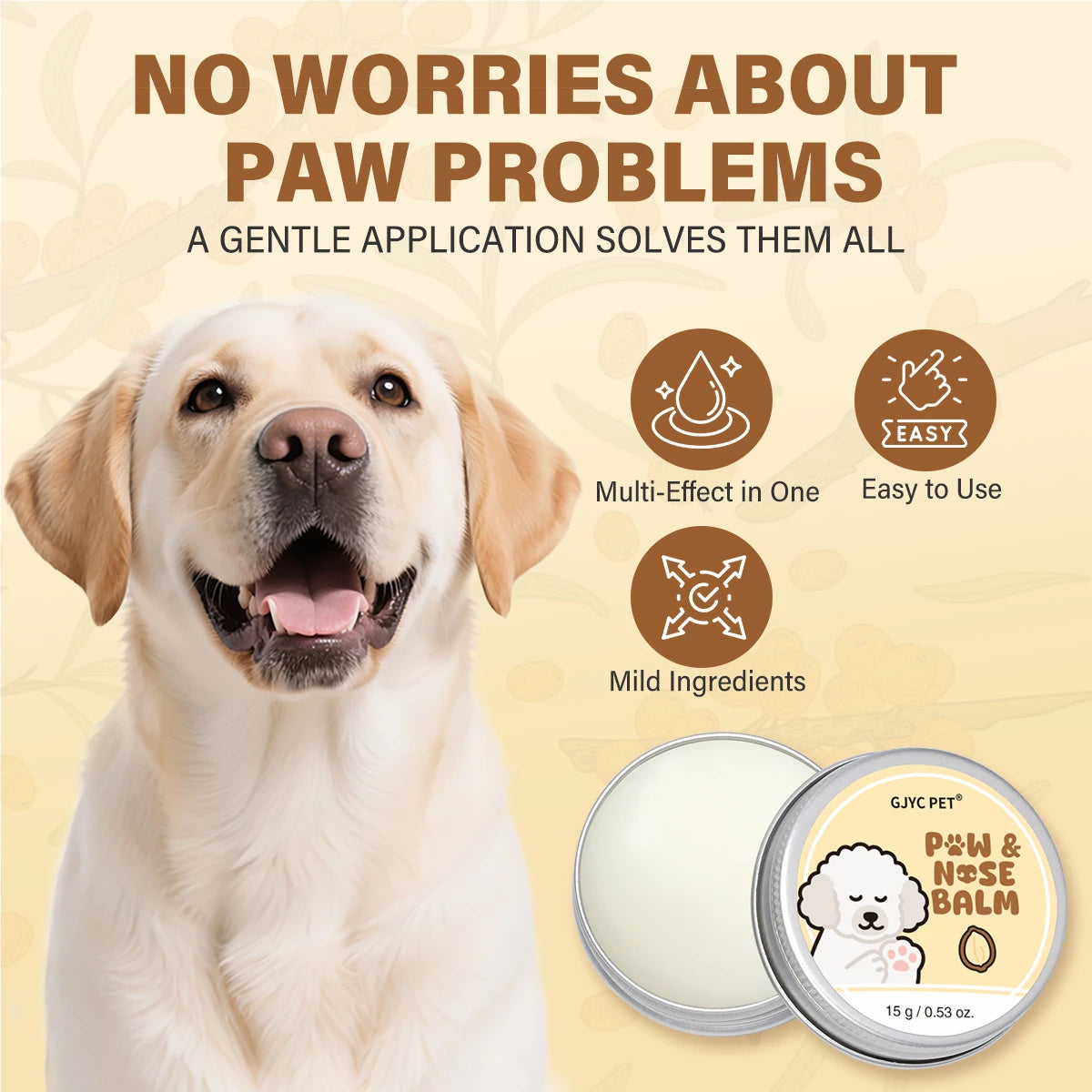 Shea Butter Paw Balm — Moisturizing Relief for Dry, Cracked Paw Pads