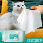 Pet Cleaning Wipes — Gentle Deodorizing Wipes for Paws & Tear Stains, 100-Count