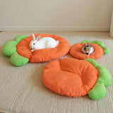 Carrot-Shaped Pet Sleeping Mat — Soft Breathable Bed for Small Animals