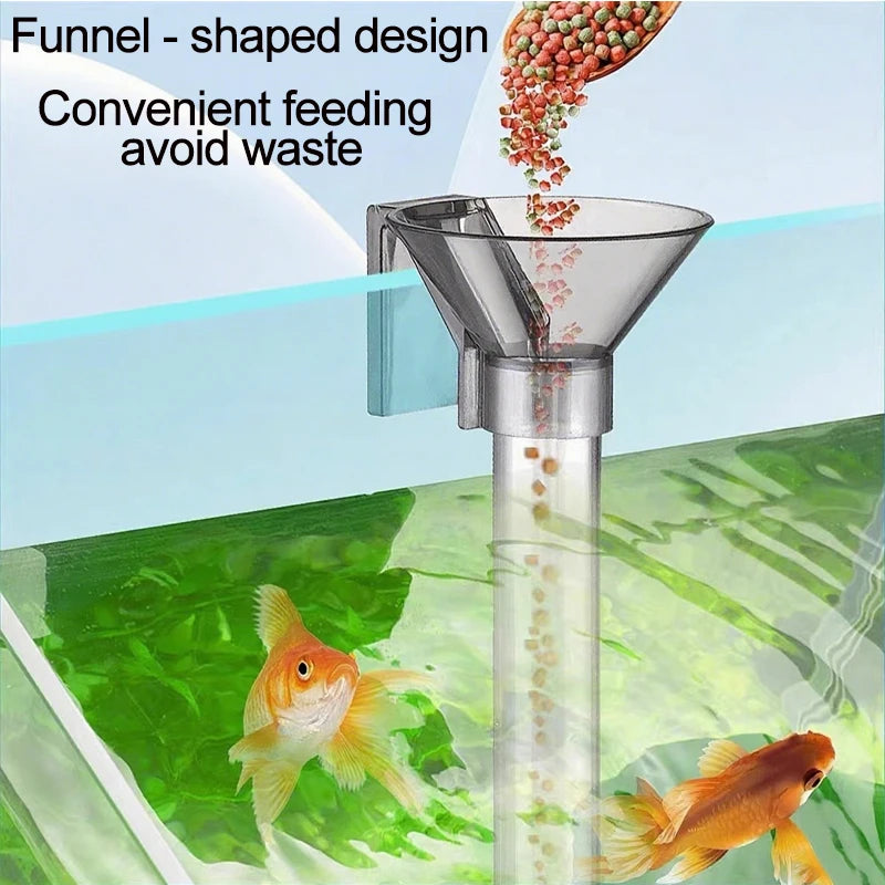 Acrylic Fish Feeder Tube (Transparent, Large-Capacity, Shrimp & Fish)