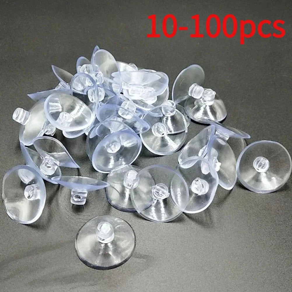 Aquarium Suction Cup Air Tube Holders 10–100 Pack Clear