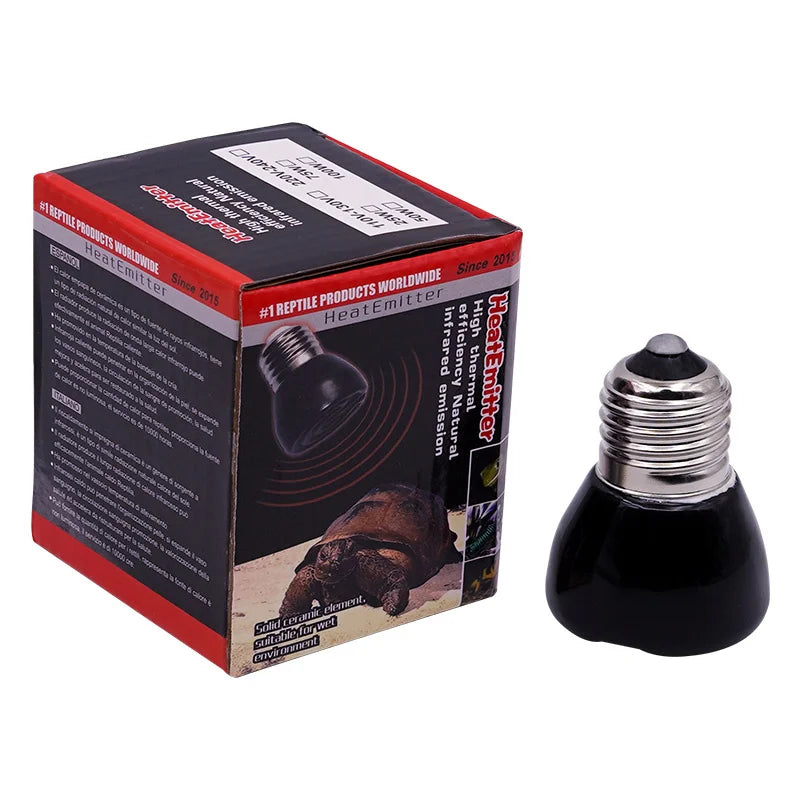 Ceramic Infrared Heat Emitter — 20,000-Hour No-Light Bulb, E27, 25W-100W