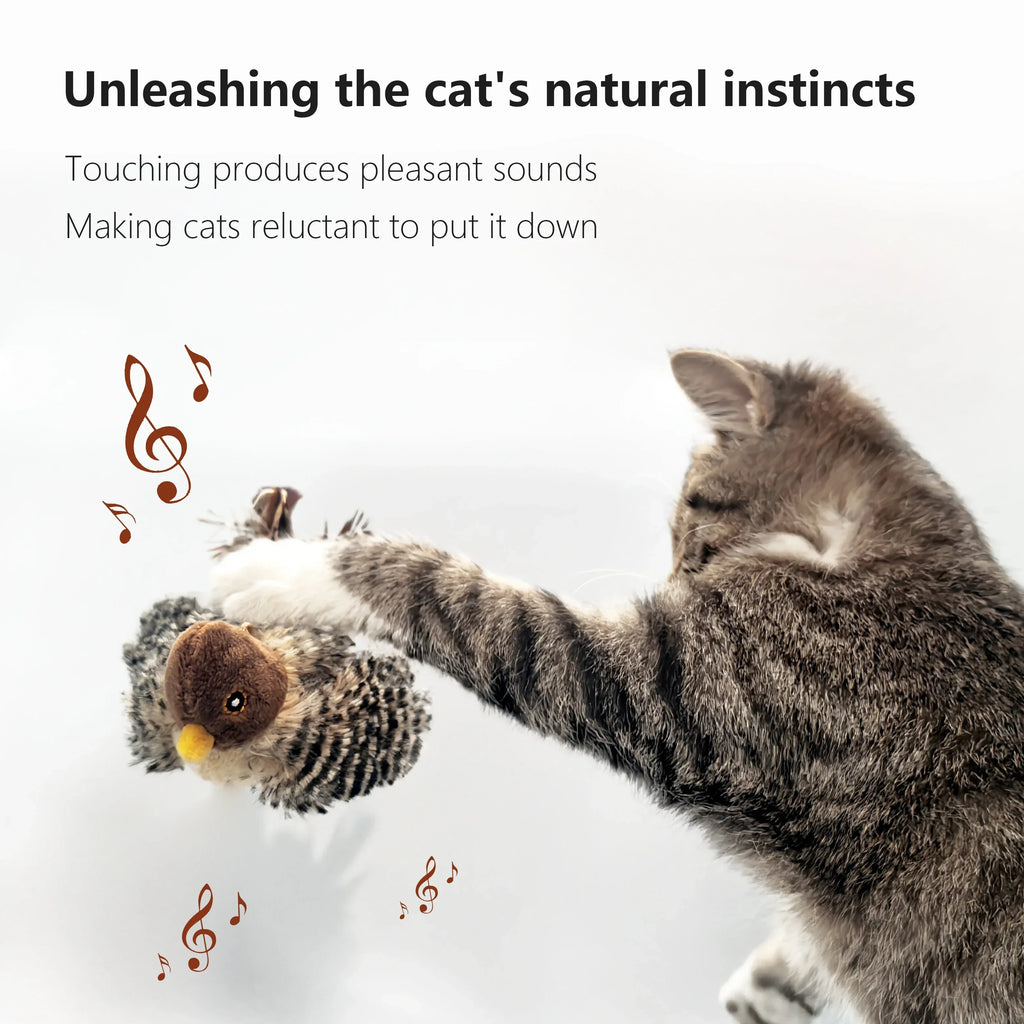 Washable Plush Flying Bird Cat Toy