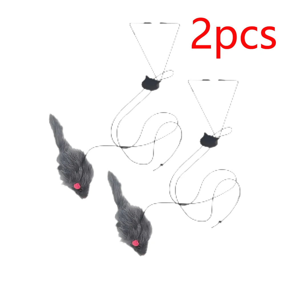 Retractable Hanging Mouse Cat Toy (Multipack)