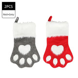 Christmas Pet Paw Stockings Plaid Design (1-10 Piece Pack)