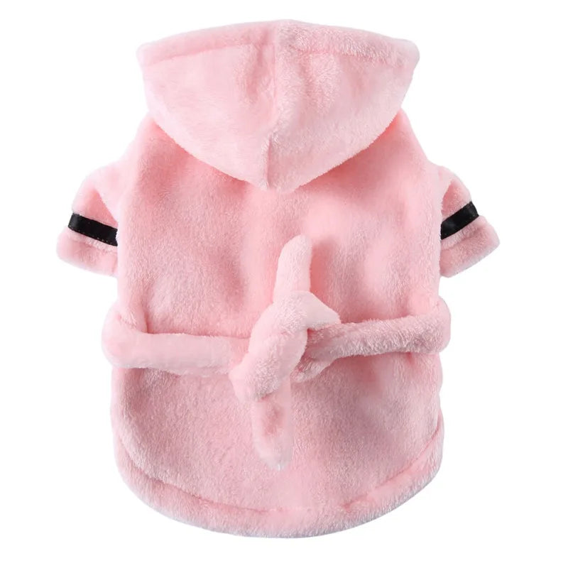 Hooded Dog Bathrobe Pajama — Quick-Drying, Adjustable, S–XL