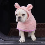 Hooded Dog Bathrobe — Adjustable Microfiber Coat for Bath & Winter