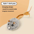 Realistic Plush Mouse Cat Toy — Wagging Tail Prey Toy for Indoor Play