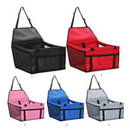 Double-Layer Folding Pet Car Booster Seat & Carrier with Adjustable Strap for Dogs & Cats