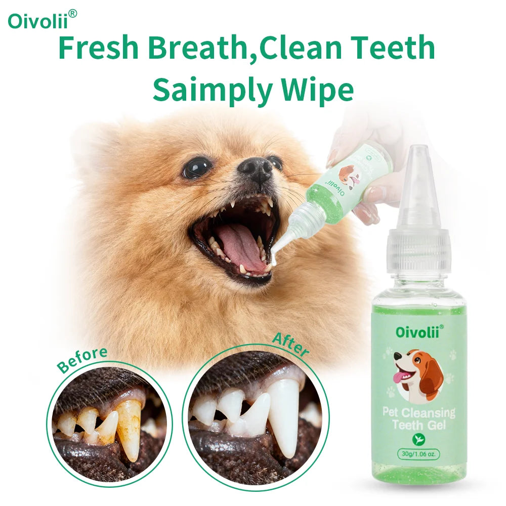 Pet Teeth Cleansing Gel — Gentle Daily Dental Care for Dogs & Cats
