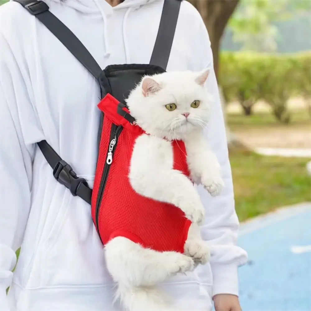 Double-Shoulder Pet Carrier Backpack (Breathable, Adjustable, Dog & Cat)