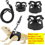 Bearded Dragon Harness & Leash Set — Adjustable Soft Leather Vest