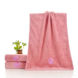Embroidered Microfiber Pet Bath Towel — Soft, Quick-Drying, Two Sizes