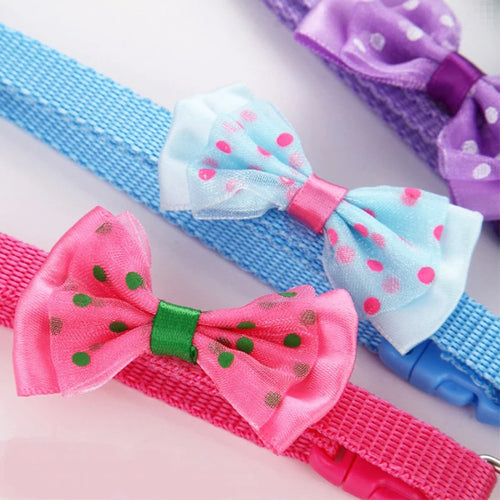 Adjustable Bow Bell Collar — Soft Universal Fit for Cats & Dogs