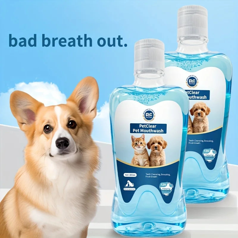 Pet Oral Clean Water — Dog & Cat Mouthwash, Tartar Remover, 380ml