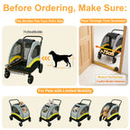 Premium 4-Wheel Dog Pram & Jogger Wagon Stroller for Small, Medium & Large Dogs