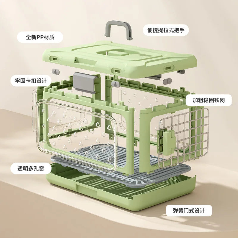 Foldable Airline Cat Carrier Box for Check-In & Car Travel