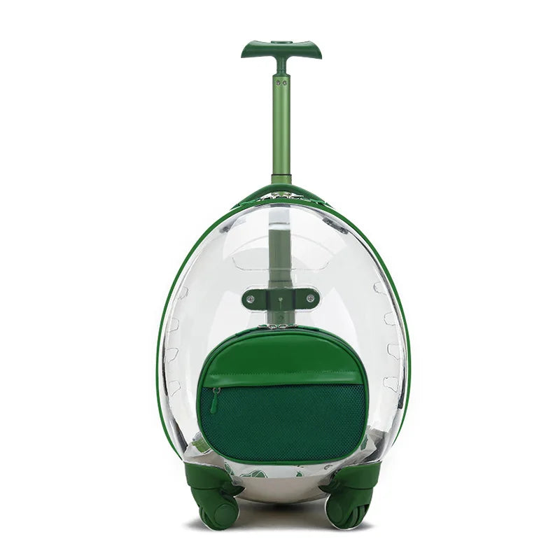 Transparent Large Capacity Handheld Pet Carrier & Portable Travel Cart for Cats & Dogs